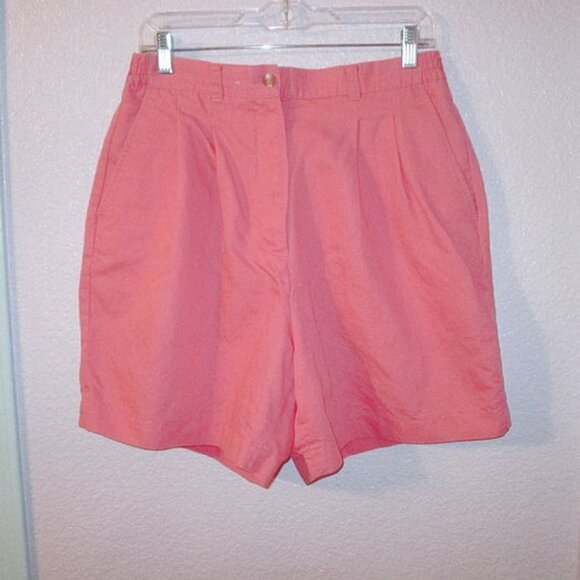 Lady Player LINEN Blend Size 12 SHORTS Elastic Sides HIGH RISE Golf POCKETS - Picture 1 of 9